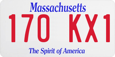 MA license plate 170KX1