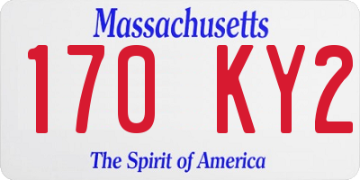 MA license plate 170KY2