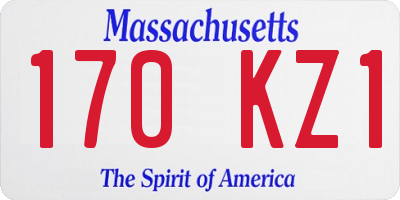 MA license plate 170KZ1