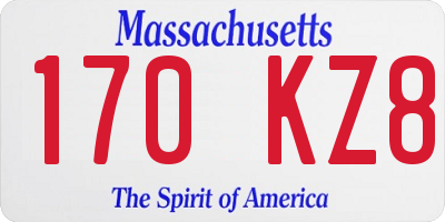 MA license plate 170KZ8