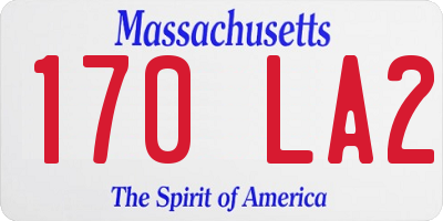 MA license plate 170LA2