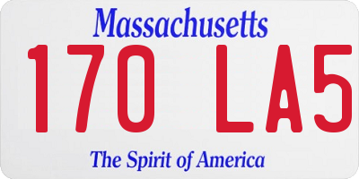 MA license plate 170LA5