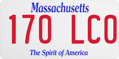 MA license plate 170LC0