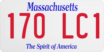 MA license plate 170LC1