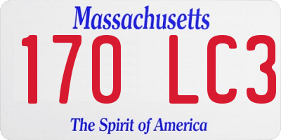 MA license plate 170LC3