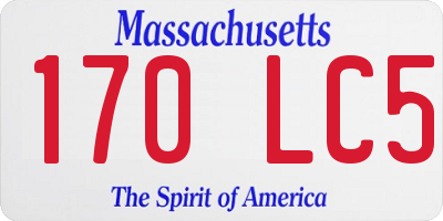 MA license plate 170LC5