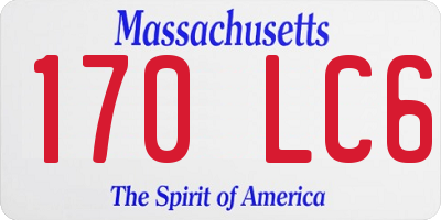 MA license plate 170LC6
