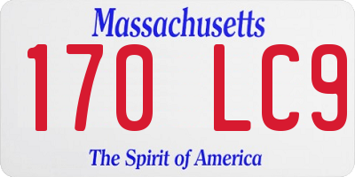 MA license plate 170LC9