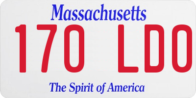MA license plate 170LD0