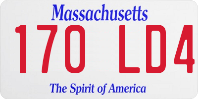 MA license plate 170LD4