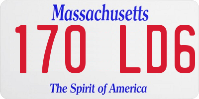 MA license plate 170LD6