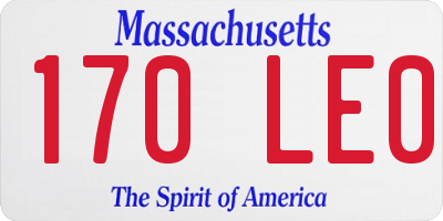 MA license plate 170LE0