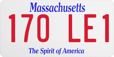 MA license plate 170LE1