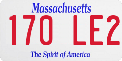 MA license plate 170LE2