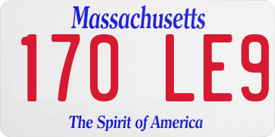 MA license plate 170LE9