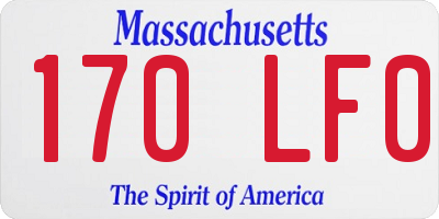 MA license plate 170LF0