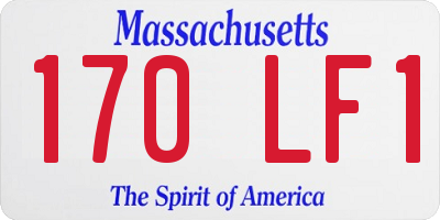 MA license plate 170LF1
