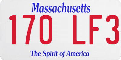 MA license plate 170LF3