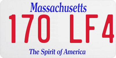 MA license plate 170LF4