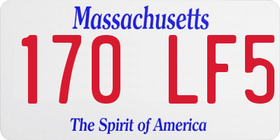 MA license plate 170LF5