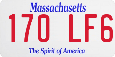MA license plate 170LF6