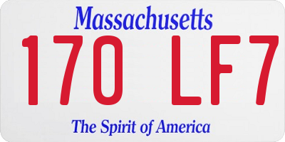 MA license plate 170LF7