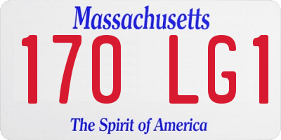 MA license plate 170LG1