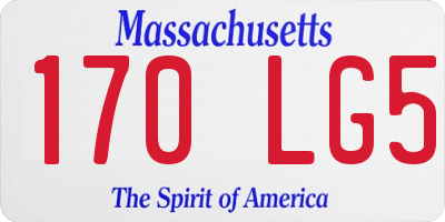 MA license plate 170LG5