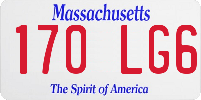 MA license plate 170LG6
