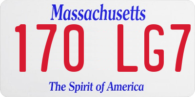 MA license plate 170LG7