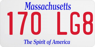 MA license plate 170LG8