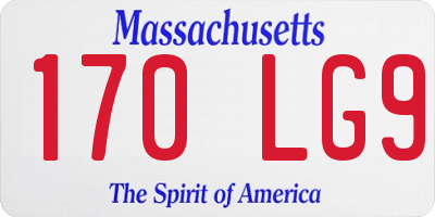 MA license plate 170LG9