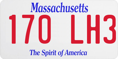 MA license plate 170LH3