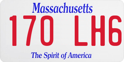 MA license plate 170LH6