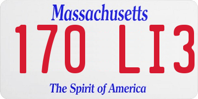 MA license plate 170LI3
