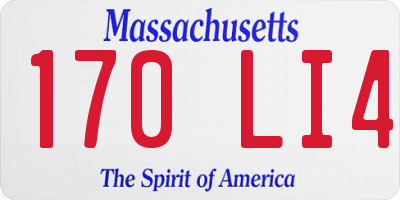 MA license plate 170LI4