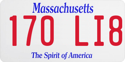 MA license plate 170LI8