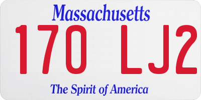 MA license plate 170LJ2