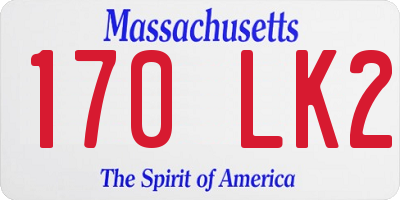 MA license plate 170LK2