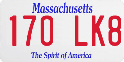 MA license plate 170LK8