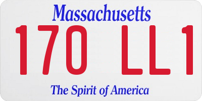 MA license plate 170LL1