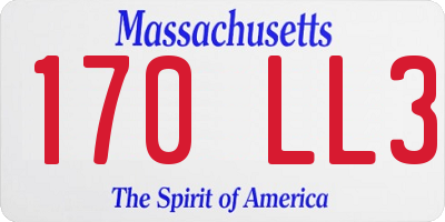 MA license plate 170LL3