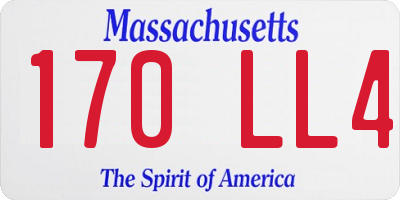 MA license plate 170LL4