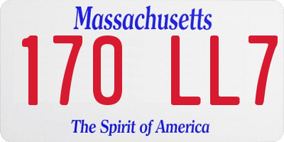 MA license plate 170LL7