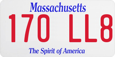 MA license plate 170LL8
