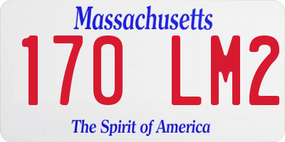 MA license plate 170LM2