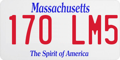 MA license plate 170LM5
