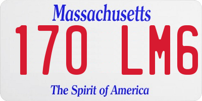 MA license plate 170LM6