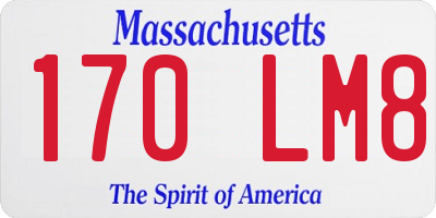 MA license plate 170LM8