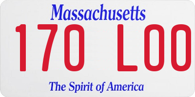 MA license plate 170LO0